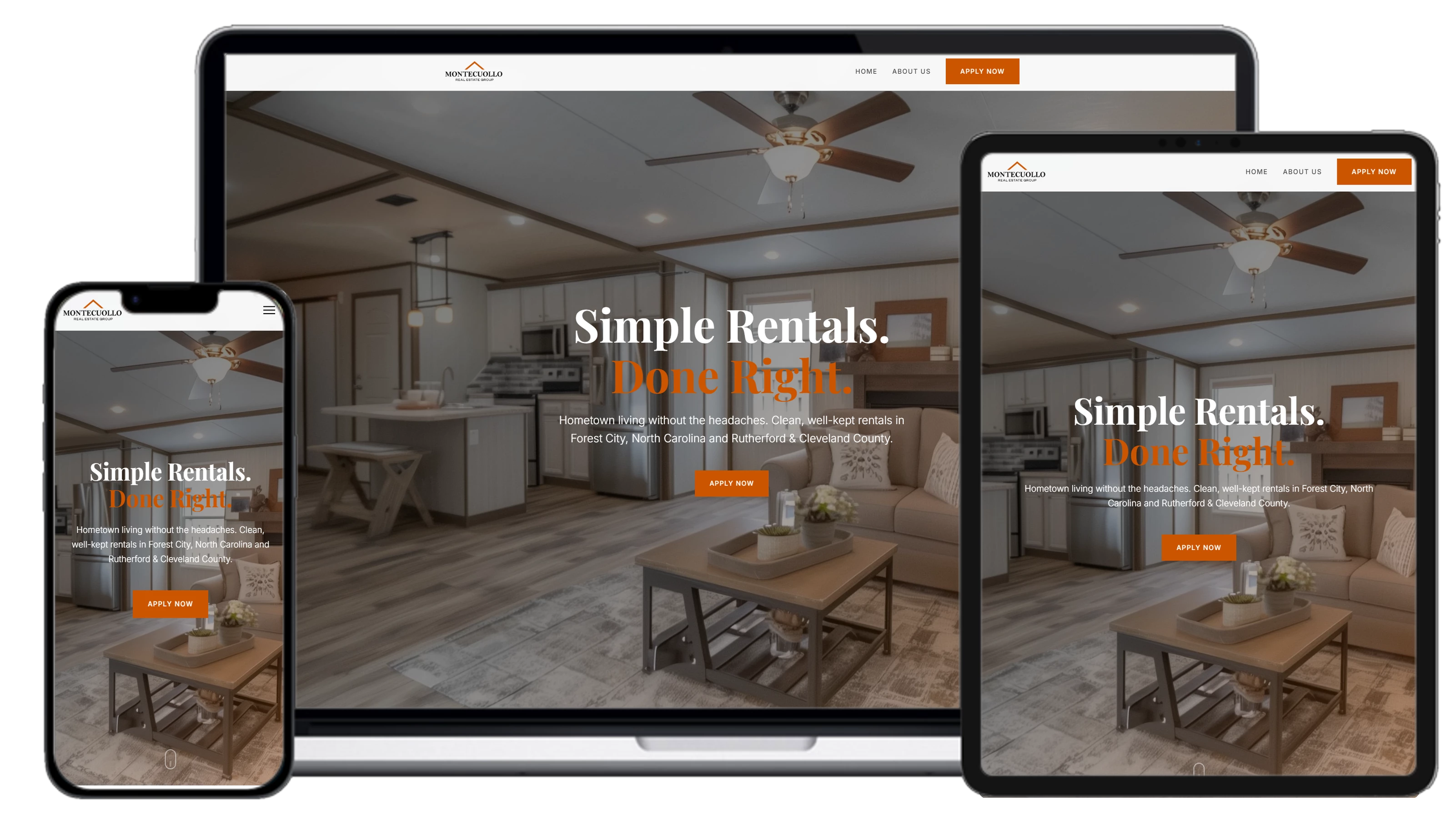 Montecuollo Real Estate Group website mockup